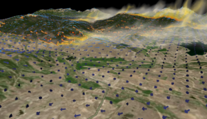Visualization of east troublesome fire from Granby in VAPOR